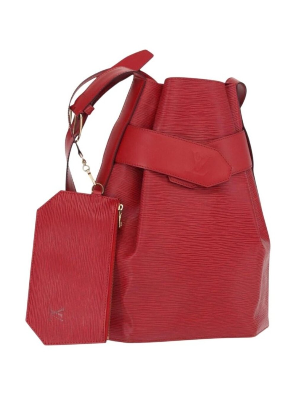 LOUIS VUITTON Epi Sac Depaule GM Shoulder Bag Red M80197